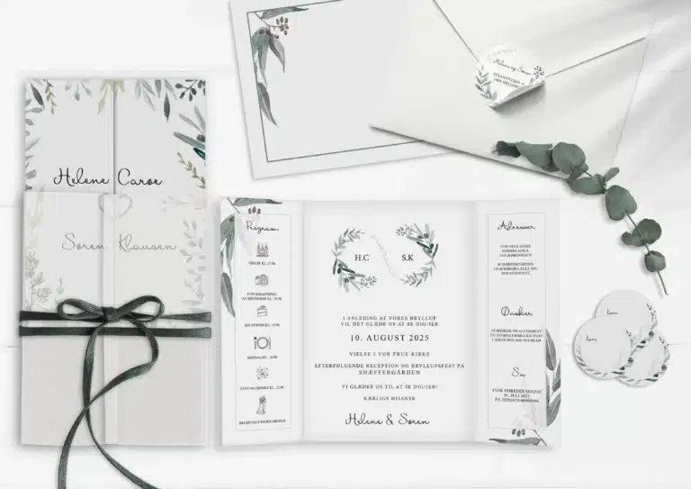 Bryllupsinvitation | Portefals | EUCALYPTUS DELIGHT