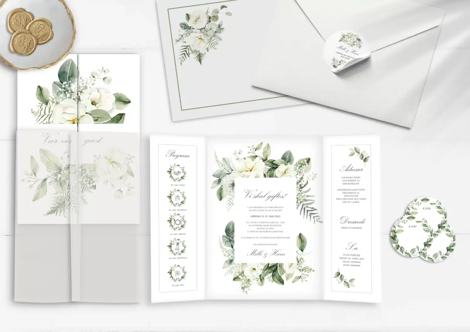 Bryllupsinvitation | Portefals | Fair Ivory