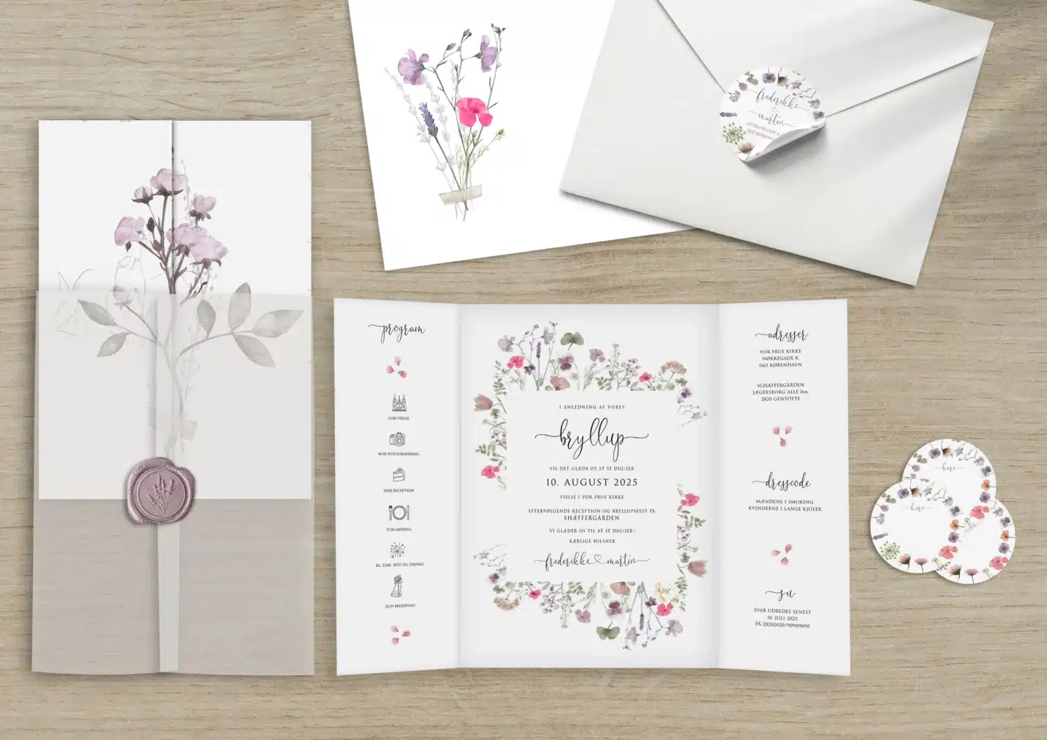 Pressed flowers portefals