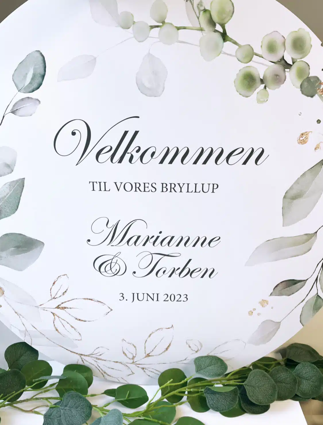 Velkomstskilt Gold leaf