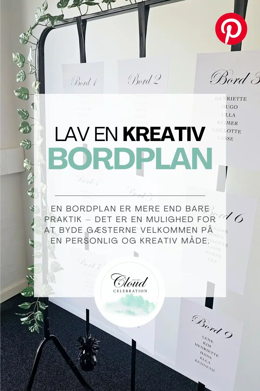Lav en kreativ bordplan pinterest
