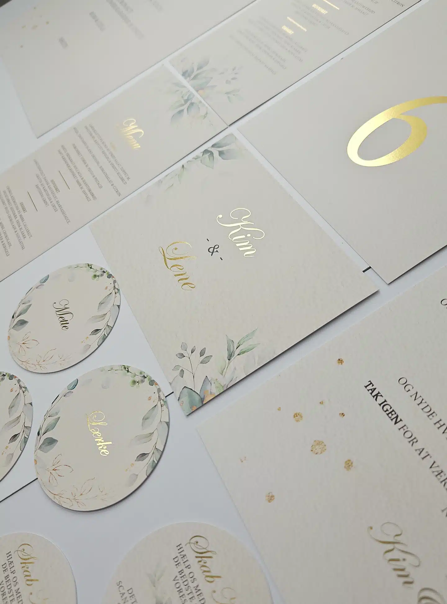Gold leaf festprodukter med folie