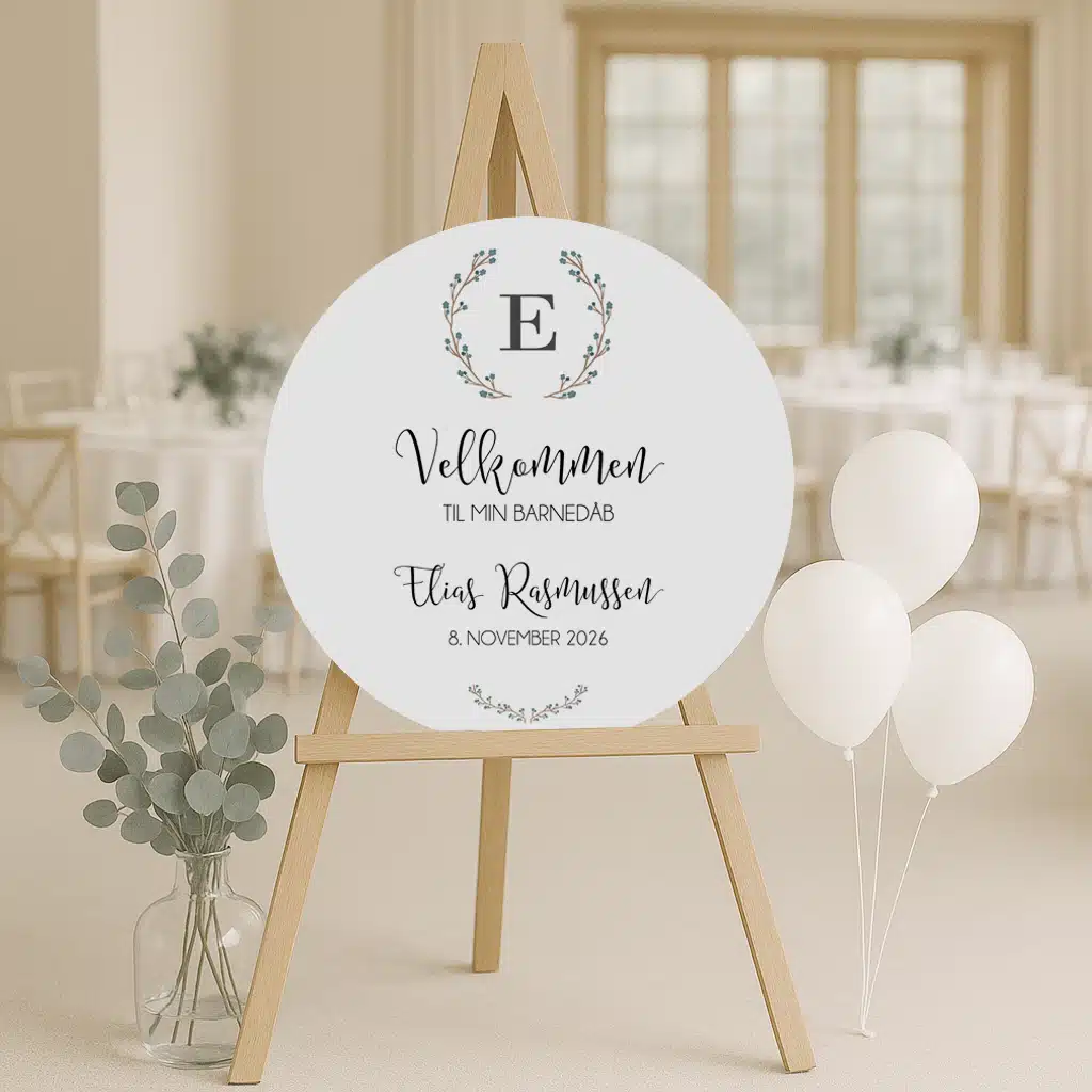 Mockup ø60 velkomstskilt Elias