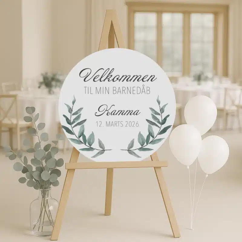 Mockup ø60 velkomstskilt Kamma