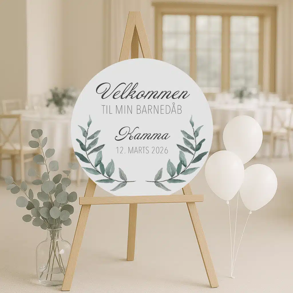 Mockup ø60 velkomstskilt Kamma
