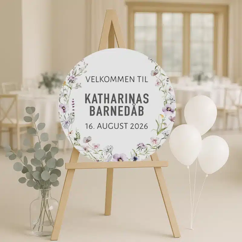 VELKOMSTSKILT | BARNEDÅB | KATHARINA