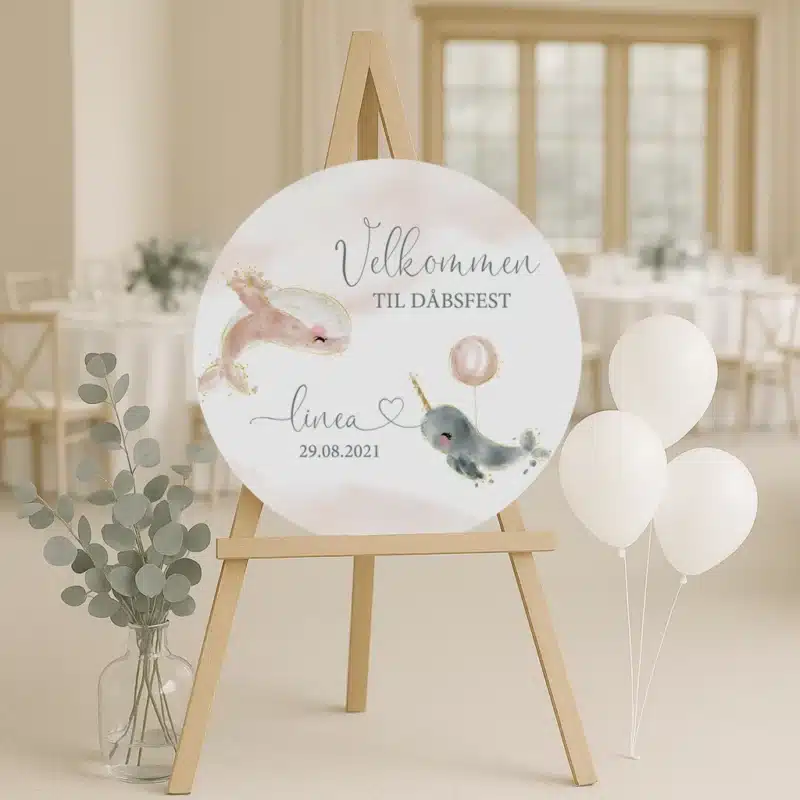 Mockup ø60 velkomstskilt Linea