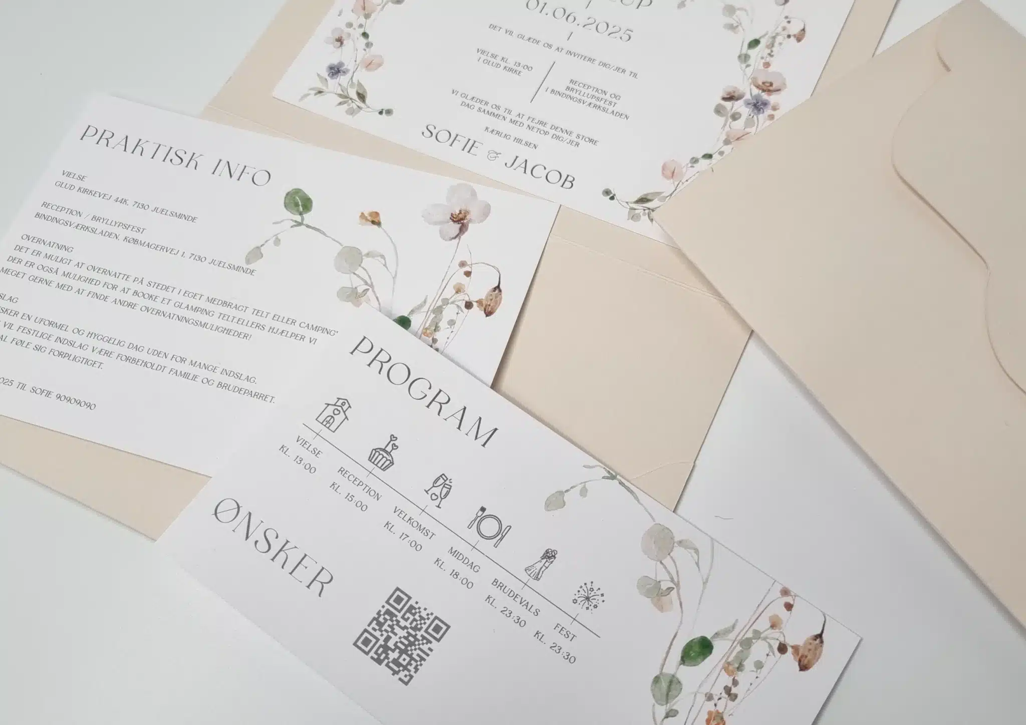 Pocket fold 2hjerteluk indstik flora