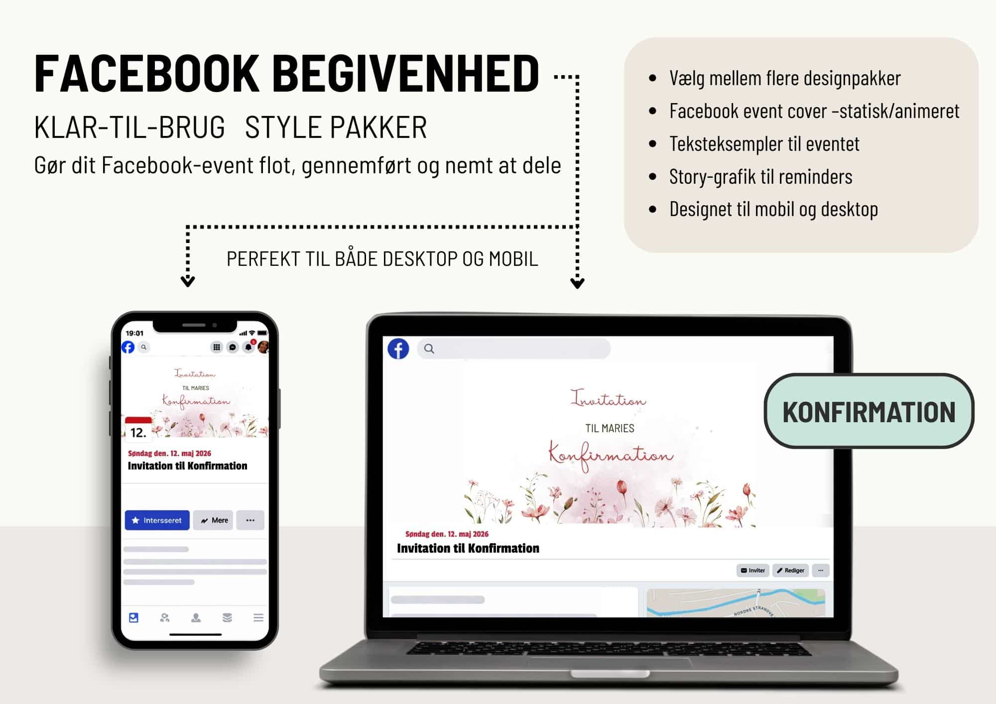 Facebook-begivenhed designpakke
