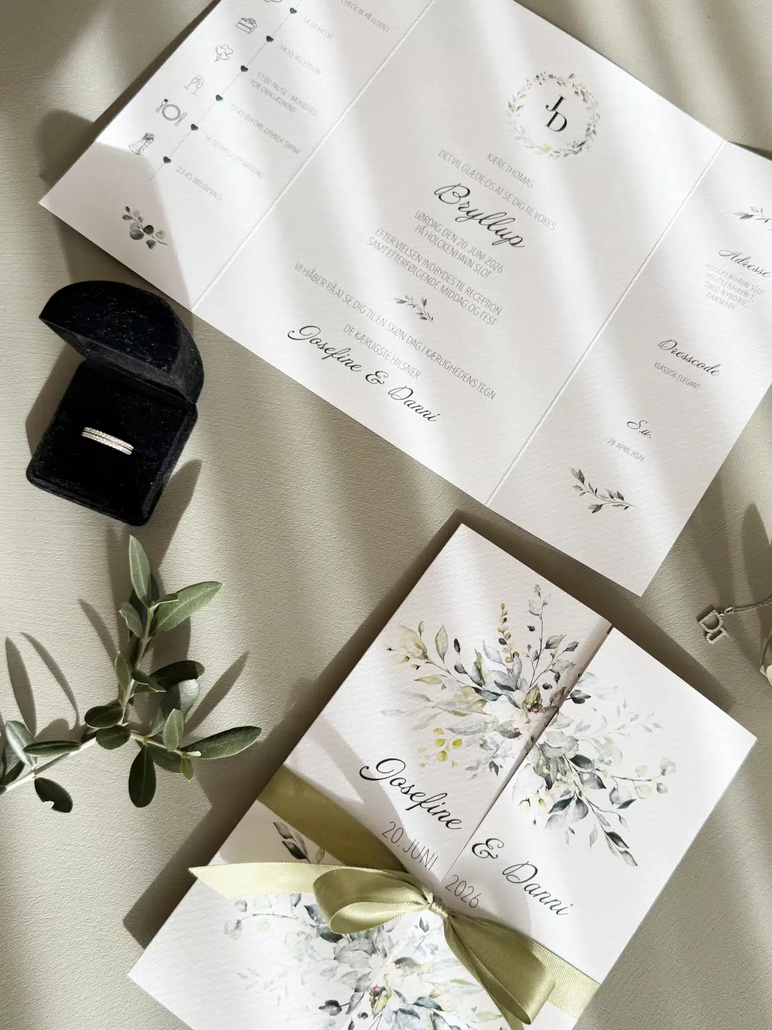 Dusty Green Invitation