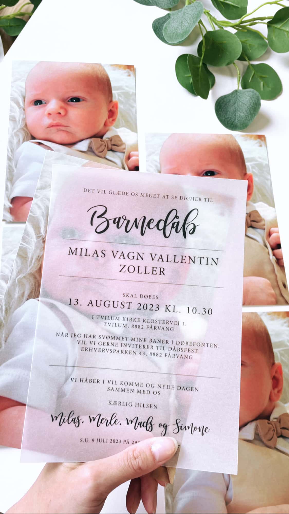 tekst til barnedåbsinvitation