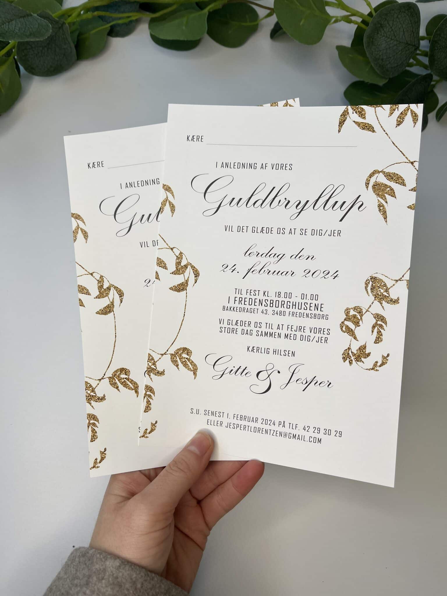 Festinvitation med personlig tekst