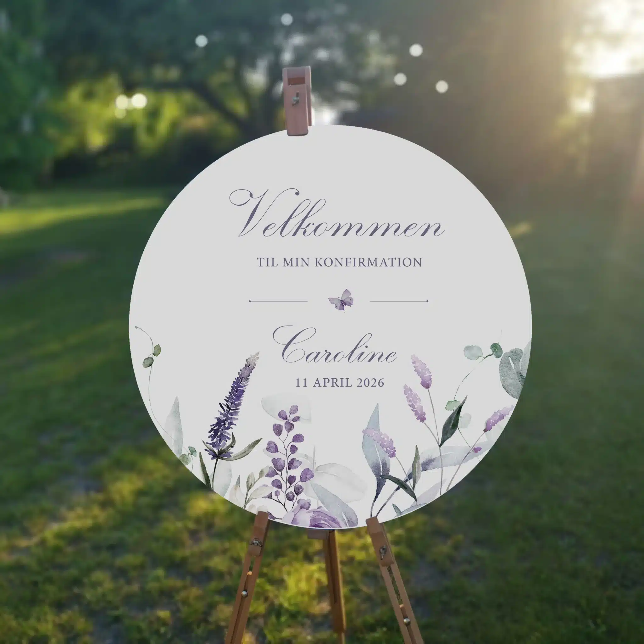 VELKOMSTSKILT | KONFIRMATION | BLOSSOM BUTTERFLY