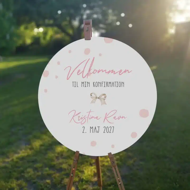 VELKOMSTSKILT | KONFIRMATION | BOW BLISS
