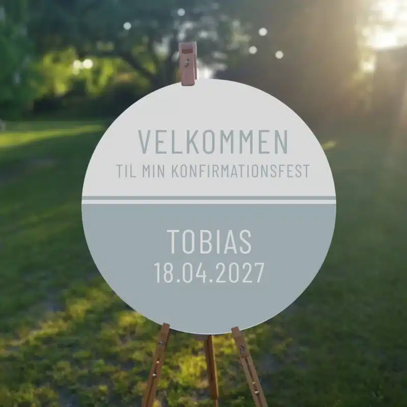 VELKOMSTSKILT | KONFIRMATION | CIRCLE LINES