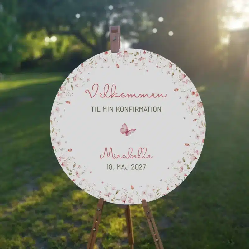 VELKOMSTSKILT | KONFIRMATION | ETHEREAL WINGS