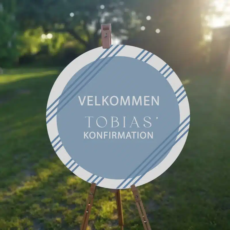 VELKOMSTSKILT | KONFIRMATION | GRAPHIC LINES