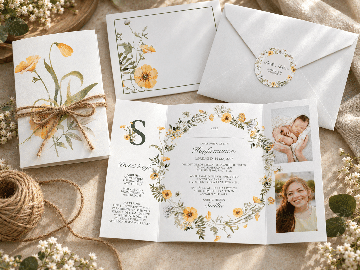 Konfirmationsinvitation | Portefals | MIDSUMMER DREAMS