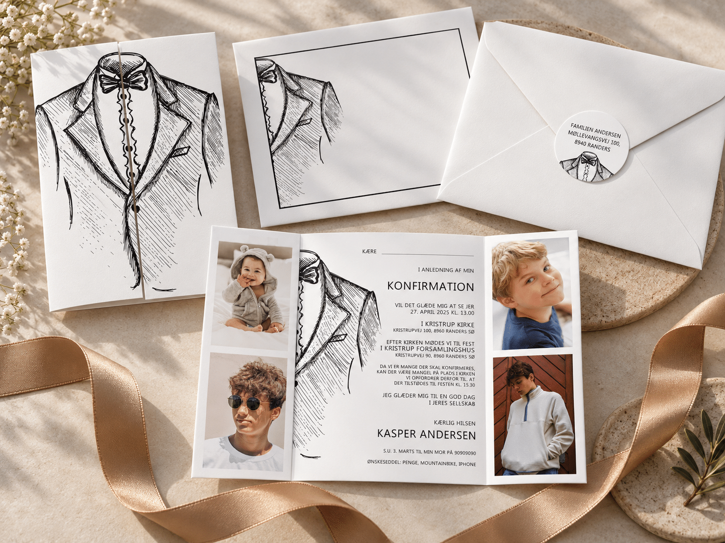 Konfirmationsinvitation | Portefals | TUXIDO