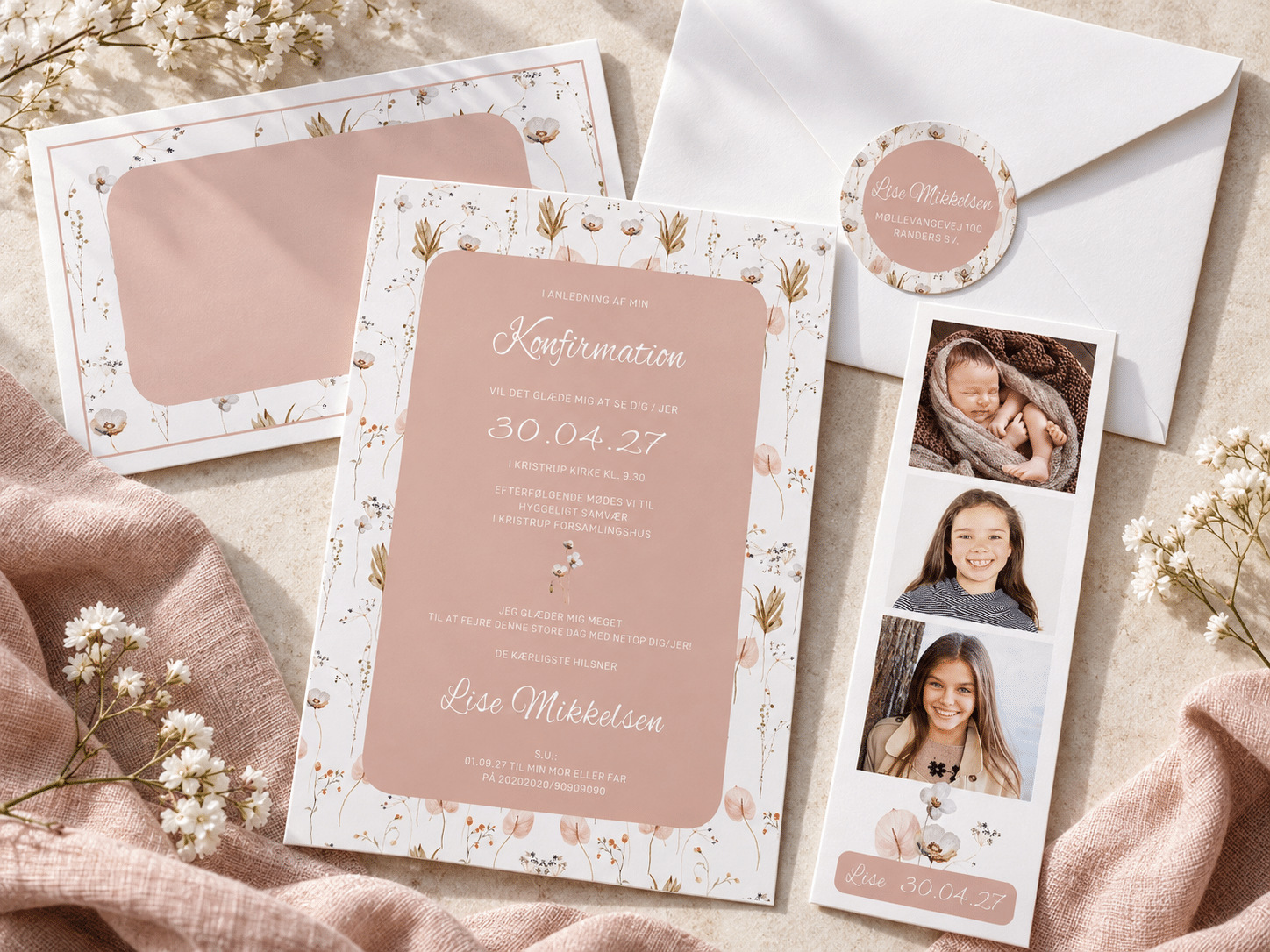 Konfirmationsinvitation | A5/A6 | VELVET SANDS