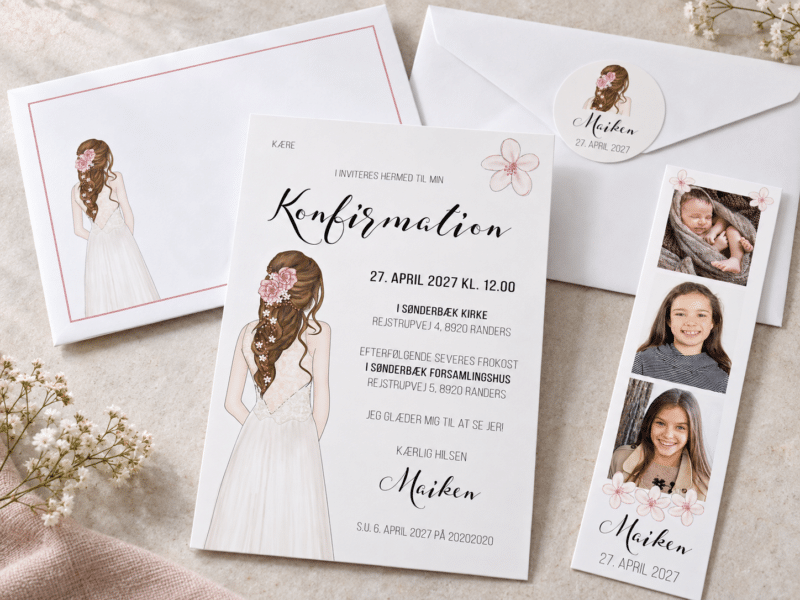 Konfirmationsinvitation | A5/A6 | FLOWER GIRL