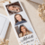 Glitterly konfirmationsinvitation fotostribe med brun snor - A5-A6