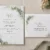 Green Beauty invitation til 40 års fødselsdag med grønne grene og matchende kuvert