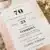 Modern Graphics invitation til 70 års fødselsdag med grafiske detaljer i rosa, beige og guld